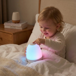 Silikon Nachttischlampe in Eiform mit LED-Beleuchtung