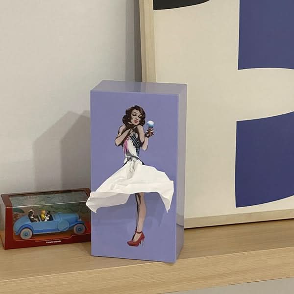 Tissue Box Cover with Whimsical Dancer Design for Home Decoration