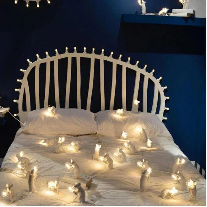 Unique Home Decor Accent Lamp in Whimsical Mouse Design
