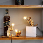 Unique Home Decor Accent Lamp in Whimsical Mouse Design