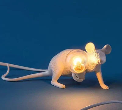 Unique Home Decor Accent Lamp in Whimsical Mouse Design