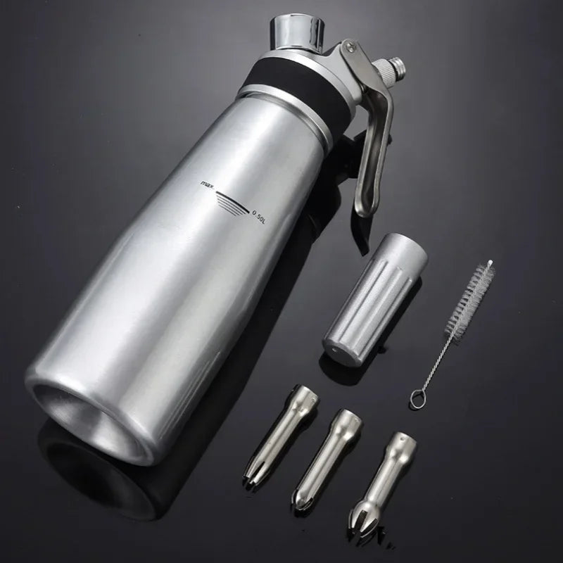 Sahnebereiter aus Edelstahl für Gebäck – Spritzflasche
