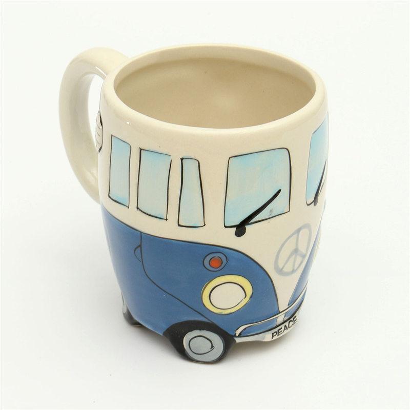 GroovyCup Campingbecher – Retro Keramik Kaffeetasse 330ml