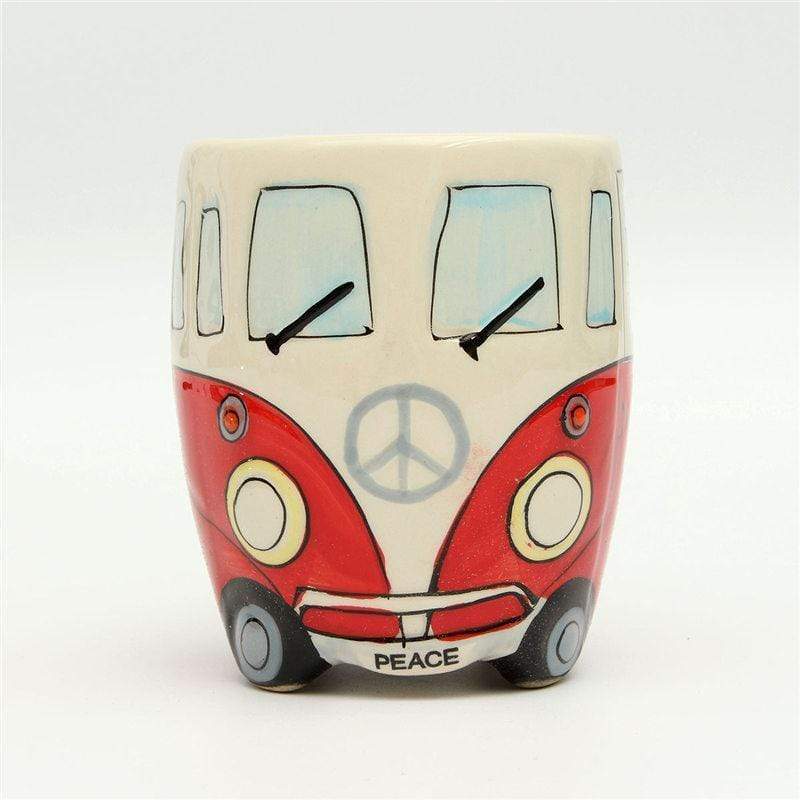 GroovyCup Campingbecher – Retro Keramik Kaffeetasse 330ml