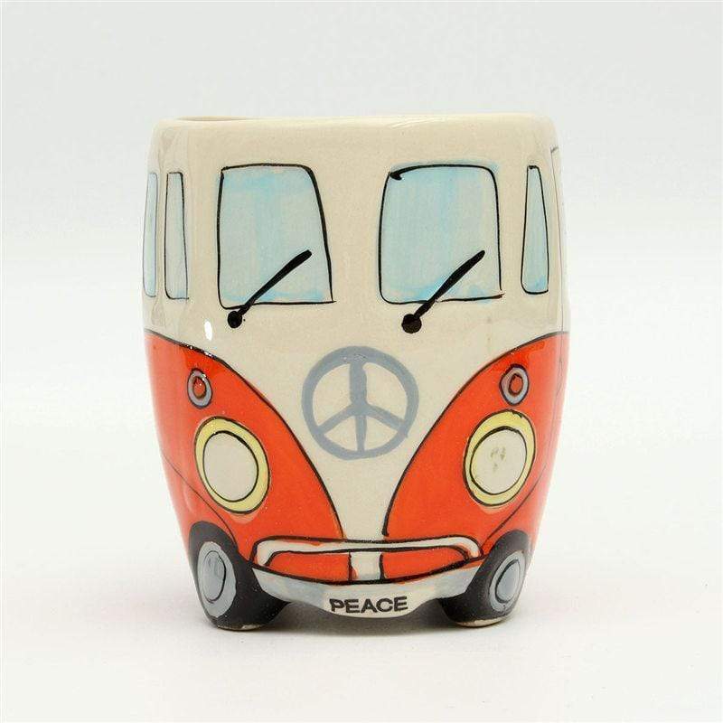 GroovyCup Campingbecher – Retro Keramik Kaffeetasse 330ml
