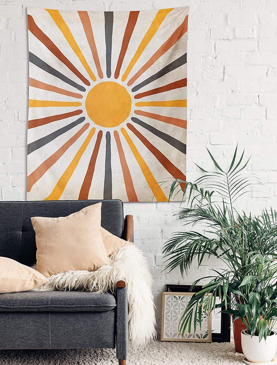 Wandteppich mit sonnigem Motiv für ein harmonisches Ambiente