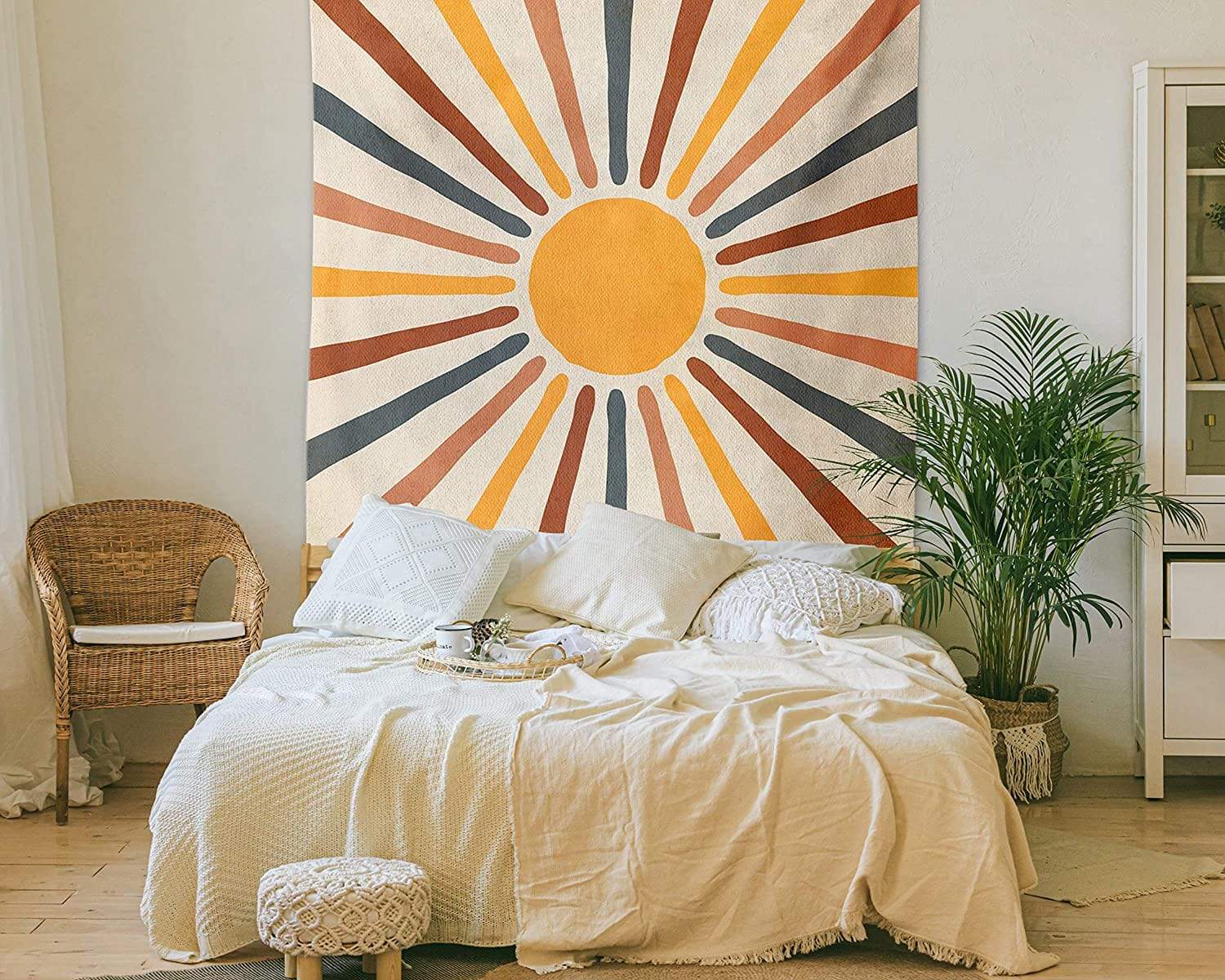 Wandteppich mit sonnigem Motiv für ein harmonisches Ambiente