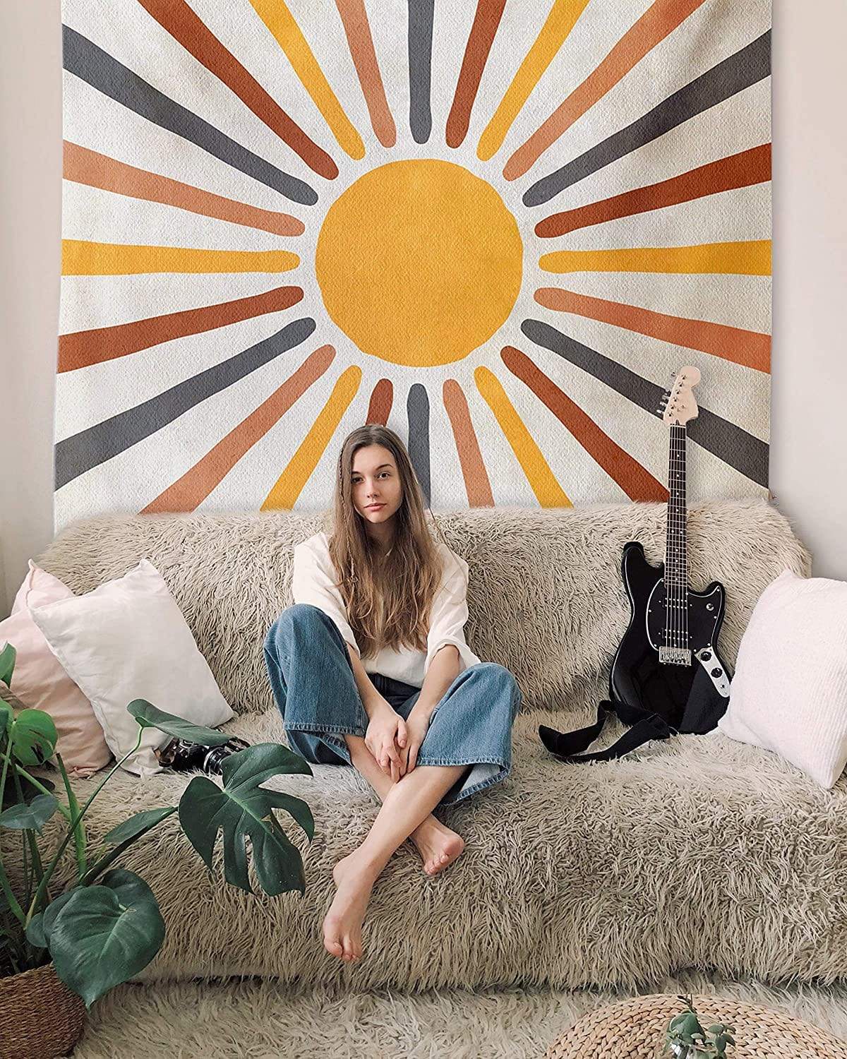 Wandteppich mit sonnigem Motiv für ein harmonisches Ambiente