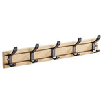 Stylish Bamboo Wall Shelf with Durable Hooks