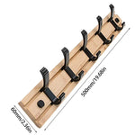 Stylish Bamboo Wall Shelf with Durable Hooks