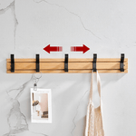Stylish Bamboo Wall Shelf with Durable Hooks