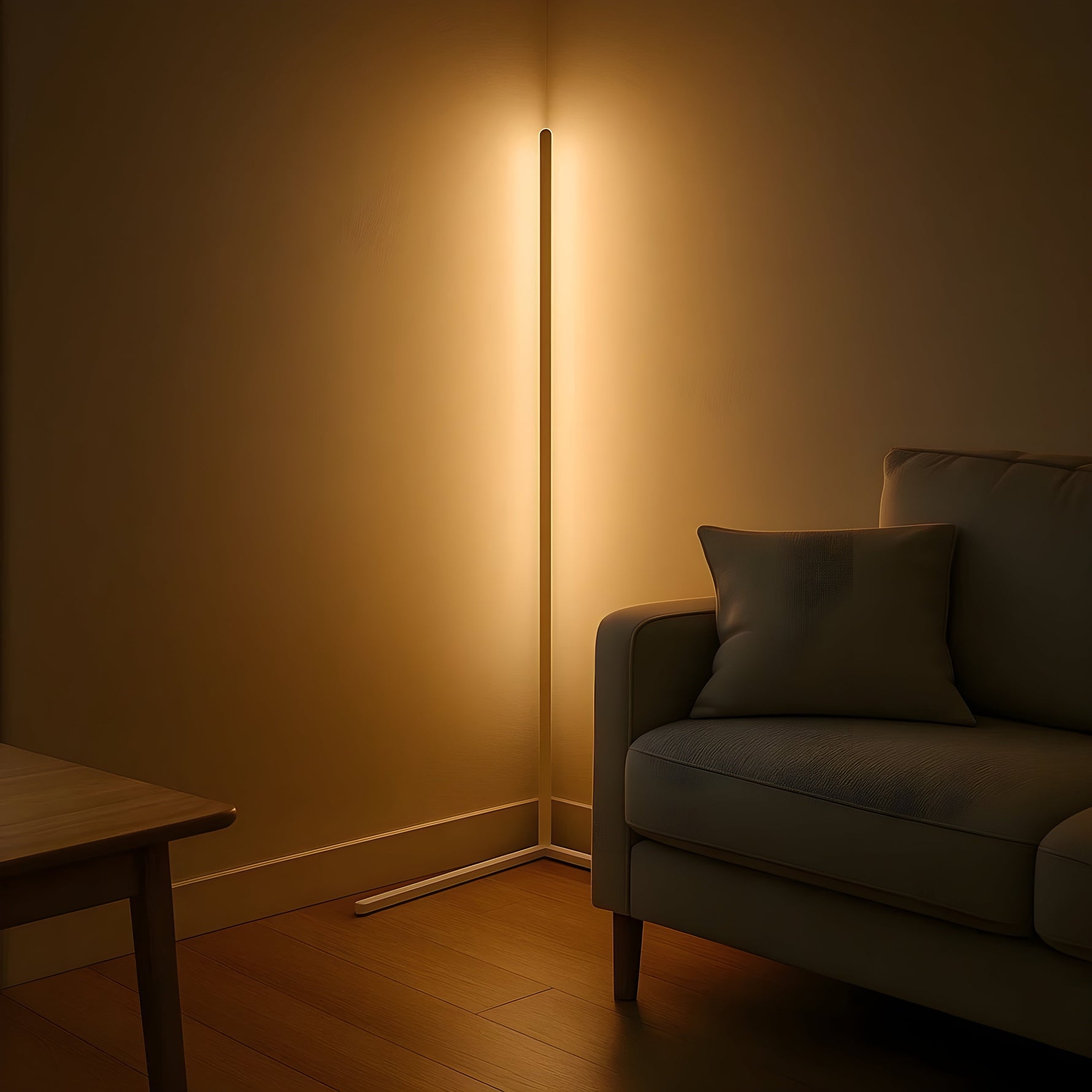 Verstellbare LED-Eckstehlampe mit Fernbedienung