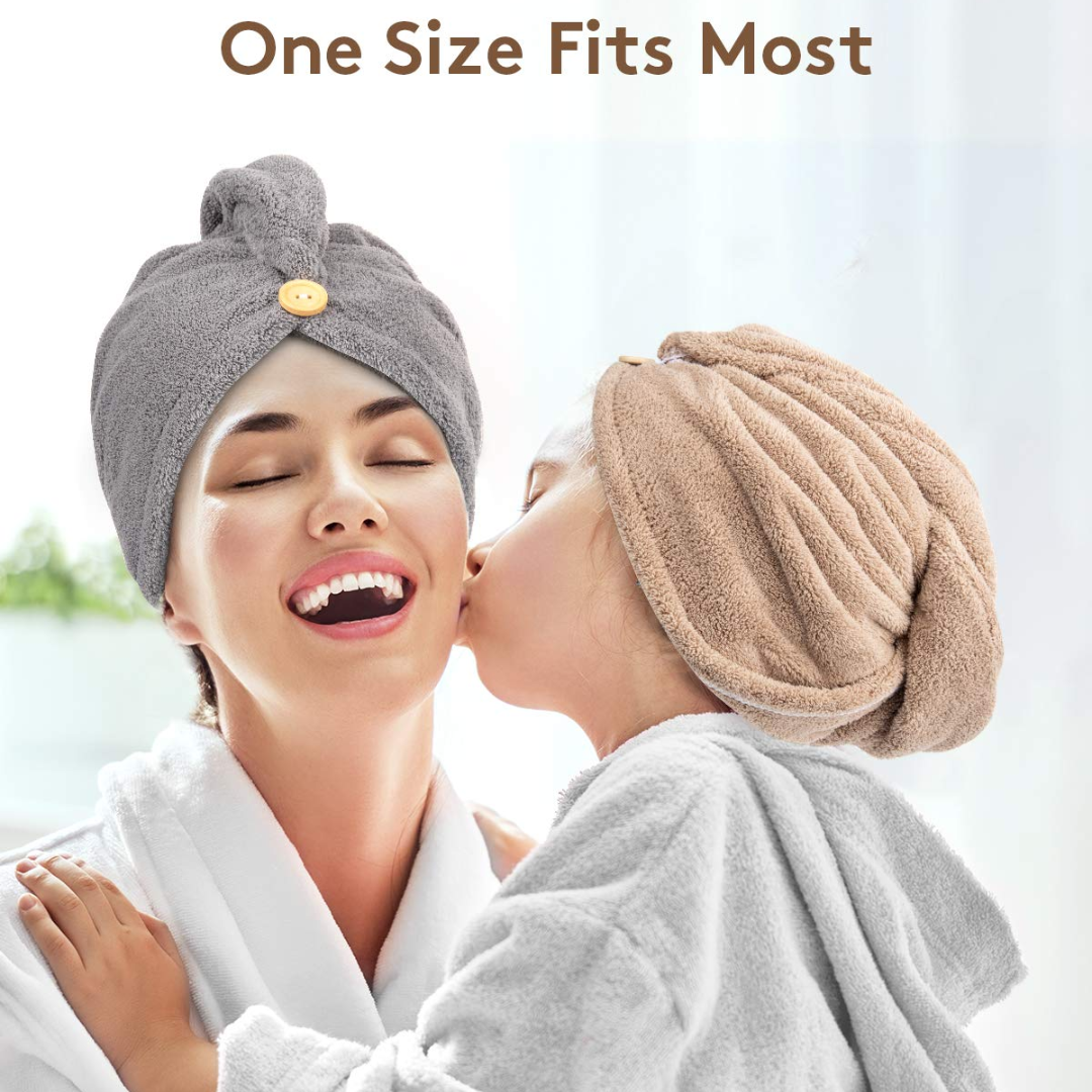 3 Pack of Microfiber Hair Towel Wraps for Women – Highly Absorbent