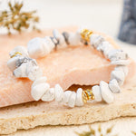 Adjustable Bracelet with Natural Stone Crystal Beads for Women