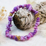 Adjustable Bracelet with Natural Stone Crystal Beads for Women