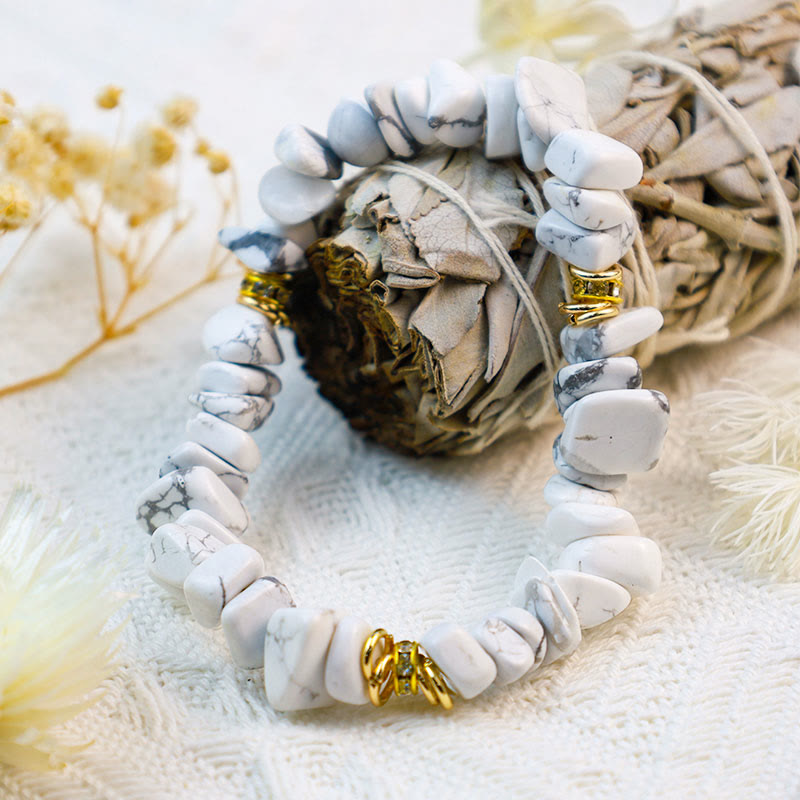 Adjustable Bracelet with Natural Stone Crystal Beads for Women