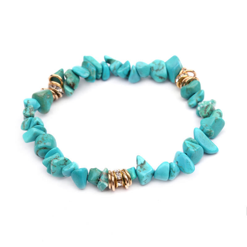 Adjustable Bracelet with Natural Stone Crystal Beads for Women
