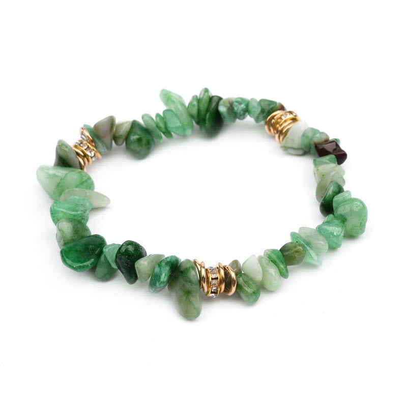 Adjustable Bracelet with Natural Stone Crystal Beads for Women