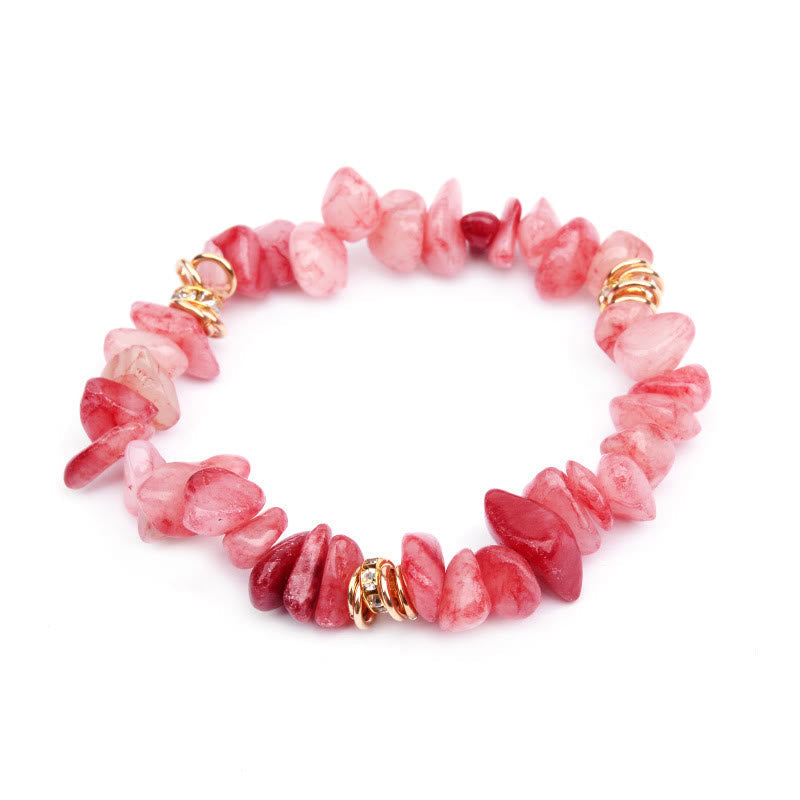 Adjustable Bracelet with Natural Stone Crystal Beads for Women