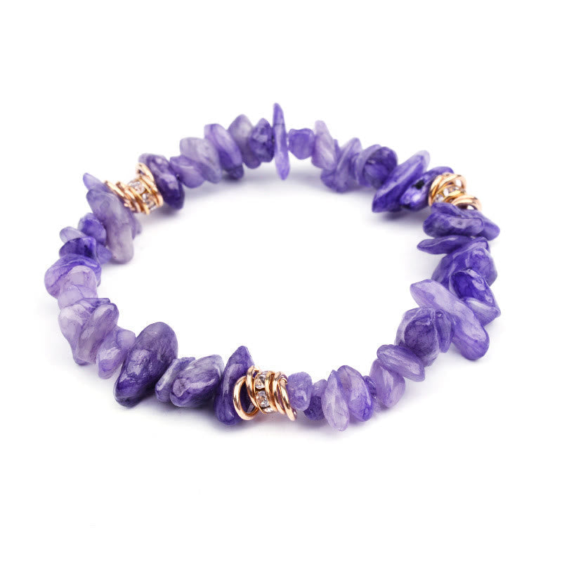 Adjustable Bracelet with Natural Stone Crystal Beads for Women
