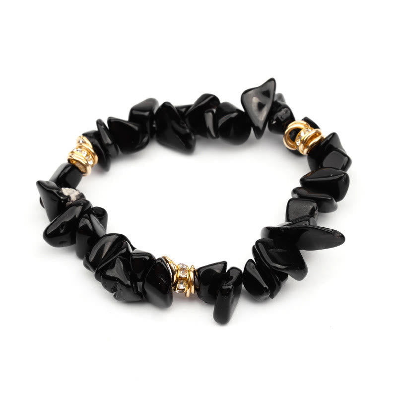 Adjustable Bracelet with Natural Stone Crystal Beads for Women