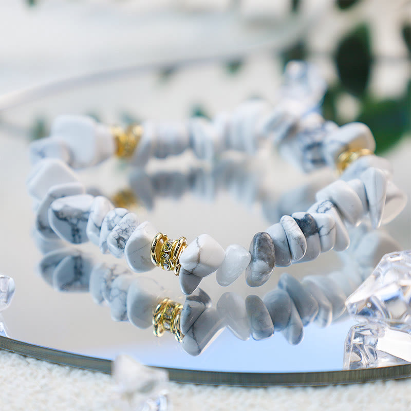 Adjustable Bracelet with Natural Stone Crystal Beads for Women