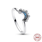 Sparkling Sun and Moon Ring for Women with Celestial Design