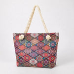 Summer Beach Tote Bag for Women with Print Design