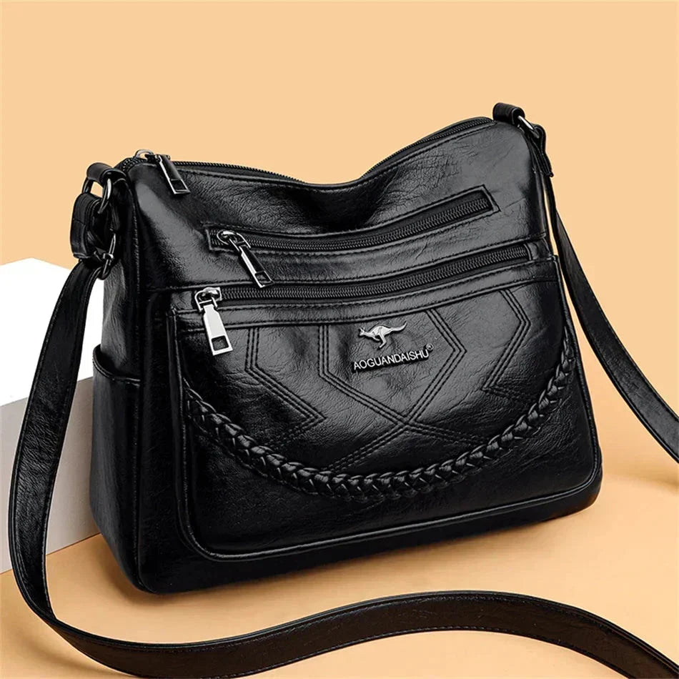 Soft Leather Shoulder Bag for Women - Chic Daily Style
