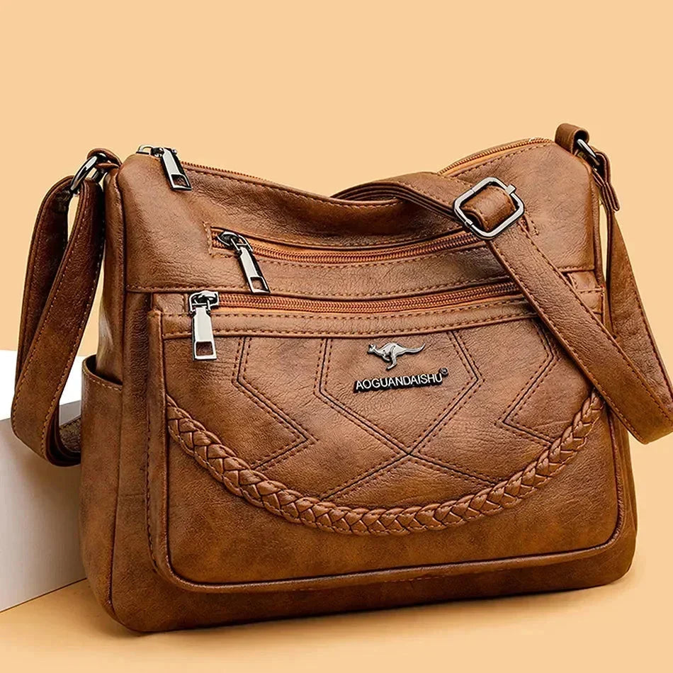 Soft Leather Shoulder Bag for Women - Chic Daily Style