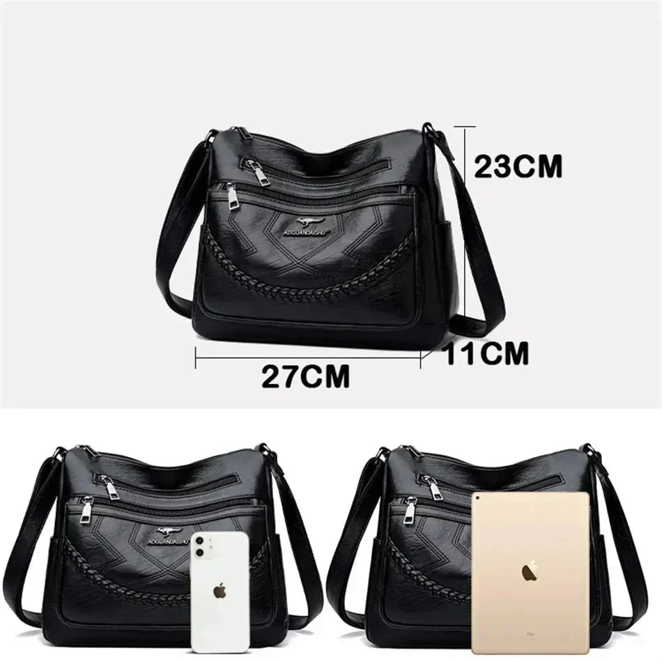 Soft Leather Shoulder Bag for Women - Chic Daily Style
