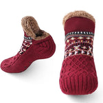 Cozy Indoor Non-Slip Slipper Socks for Women in Plush Fabric