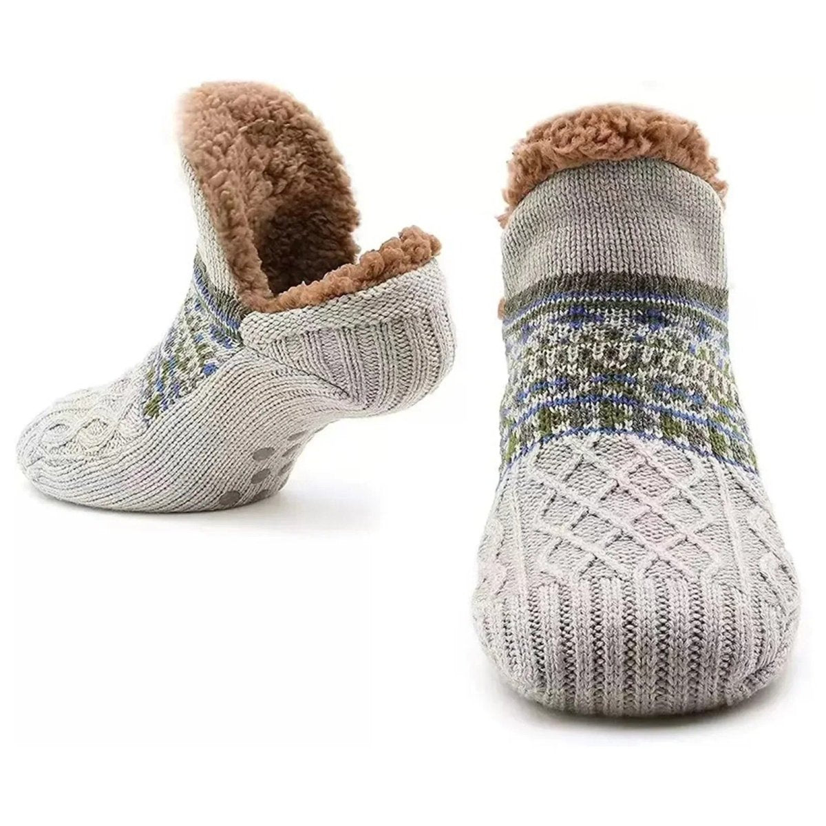 Cozy Indoor Non-Slip Slipper Socks for Women in Plush Fabric