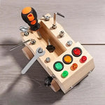 Wooden Activity Board for Kids - Enhancing Skill Development