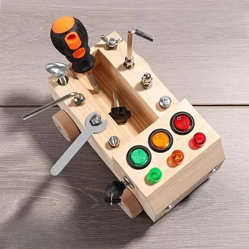 Wooden Activity Board for Kids - Enhancing Skill Development