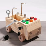 Wooden Activity Board for Kids - Enhancing Skill Development