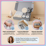 Geschenkset für Babys – Handtuch, Socken oder Haarband & Badebürste