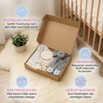 Geschenkset für Babys – Handtuch, Socken oder Haarband & Badebürste