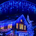 Bunte LED-Lichterkette für den Außenbereich – Weihnachts- und Neujahrsbeleuchtung für Zuhause und Garten