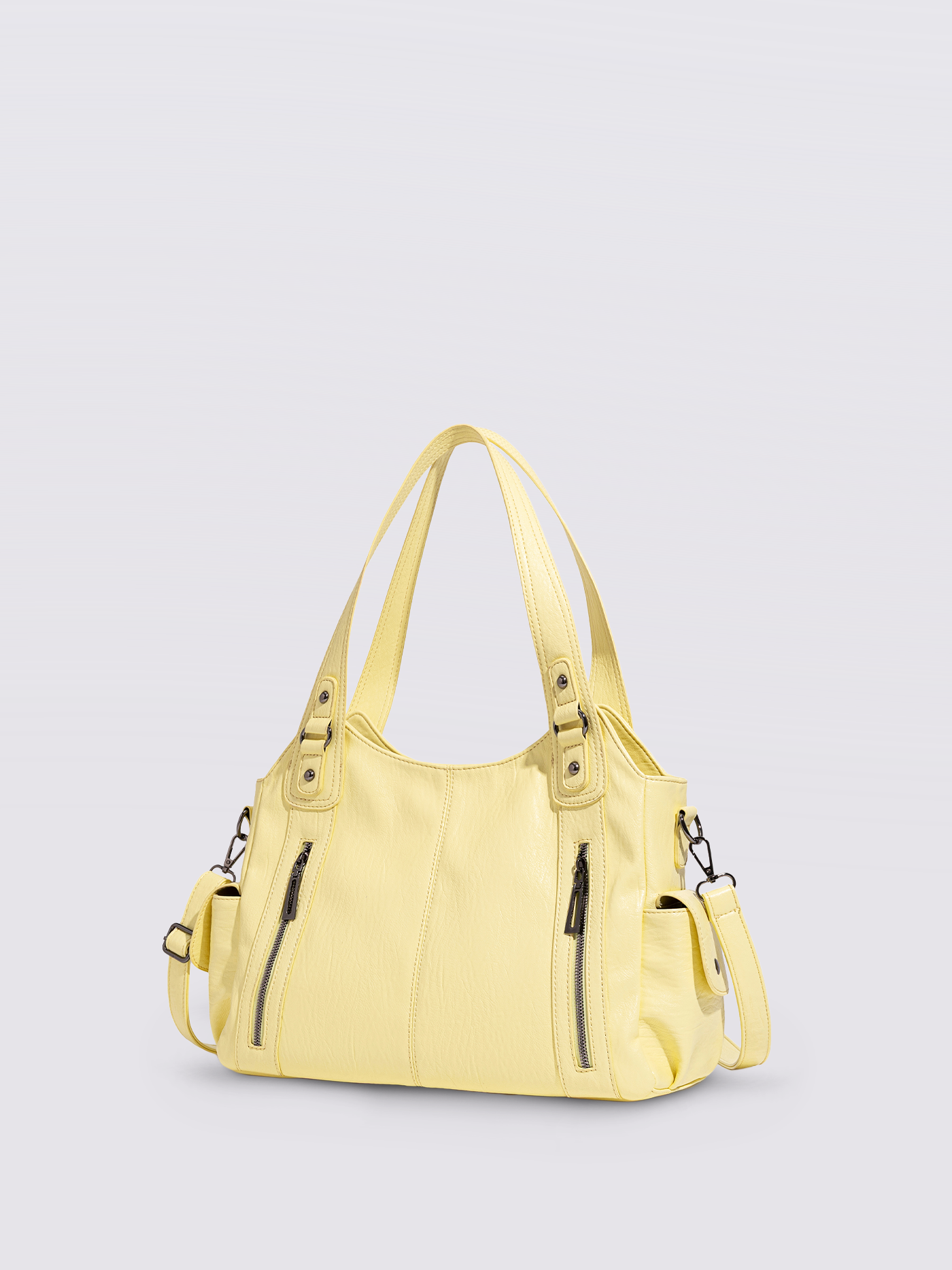 Stylische Handtasche mit mehreren Fächern und abnehmbarem Schultergurt