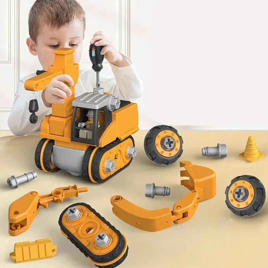 STEM Construction Toy Set for Kids - Create Your Own Excavator