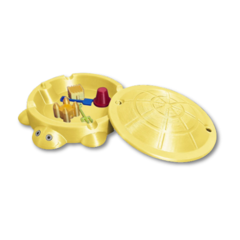 Schildkröten-Spielplatz mit Sand und Zubehör