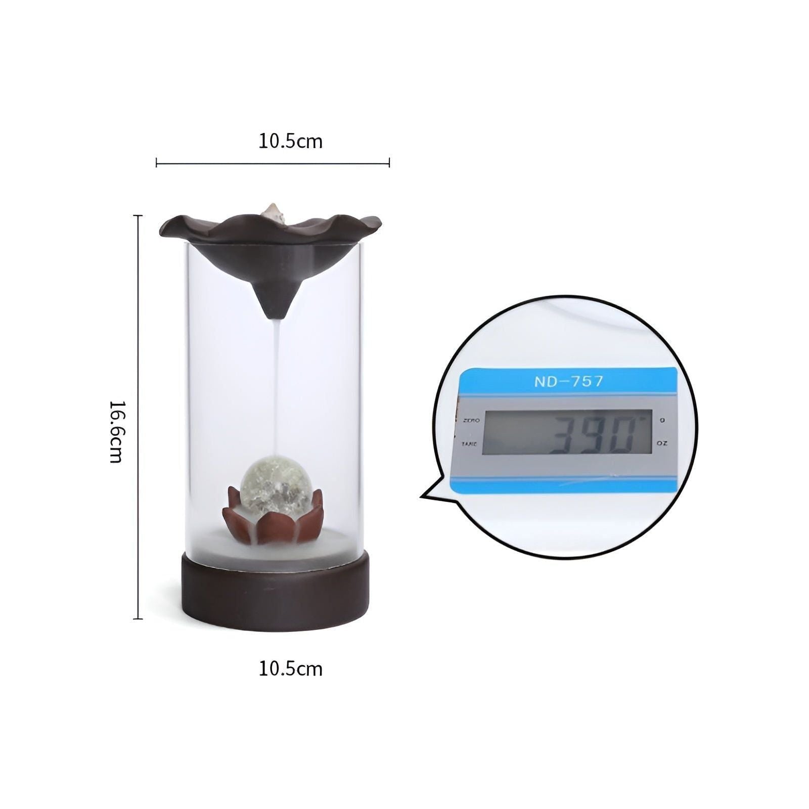 Eleganter Räuchergefäß mit Umkehrstrom für eine ruhige Atmosphäre