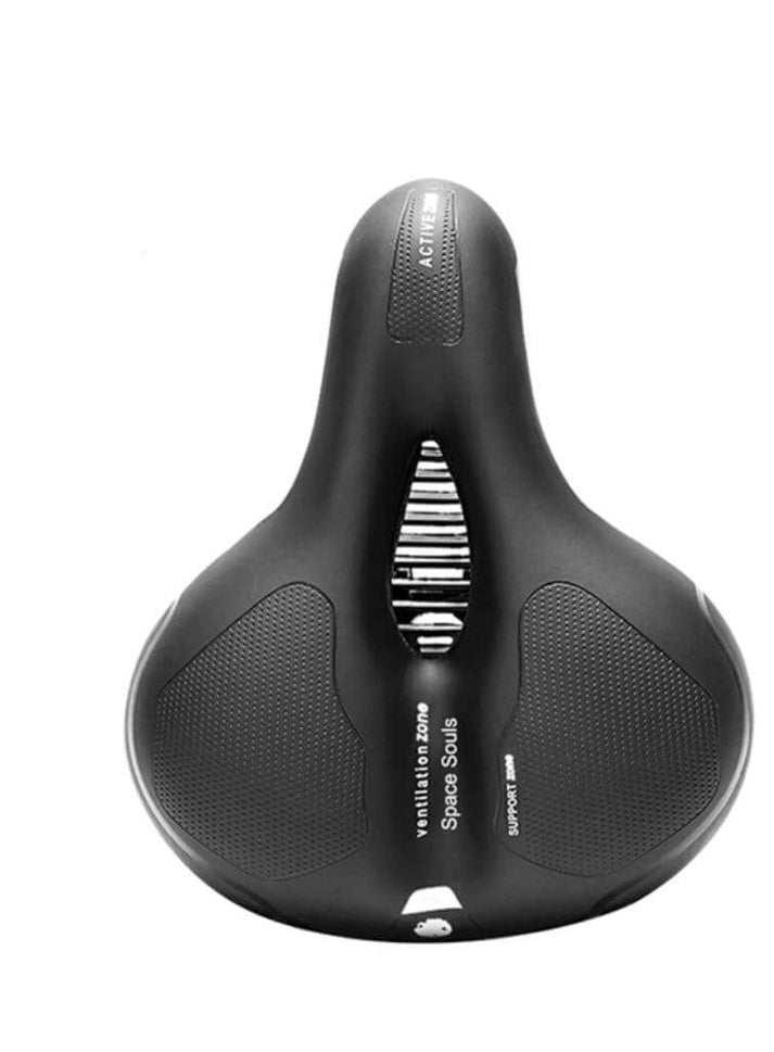 Bequemer Fahrradsattel mit Polsterung und Reflektoren